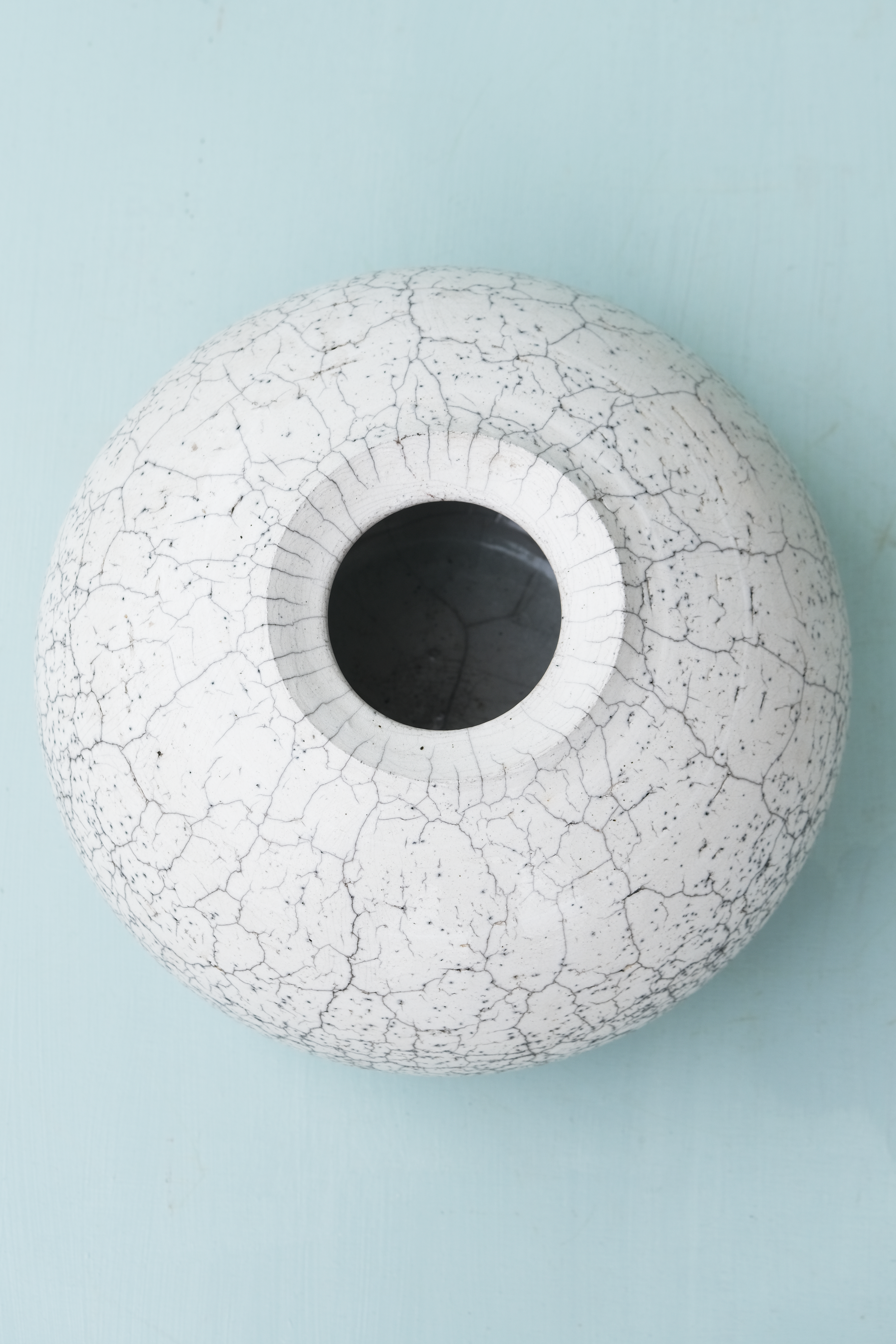 Large Round Raku Vase