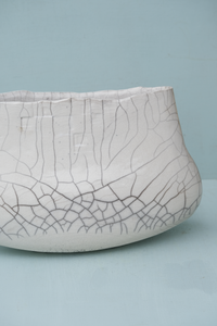 Large Wide Raku Vase