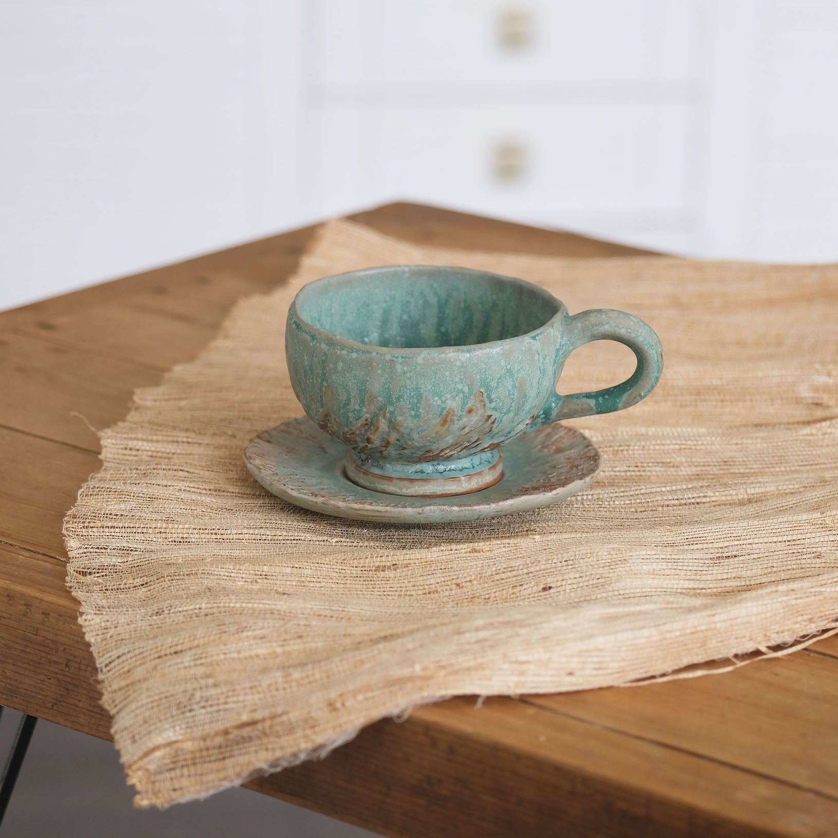 Turkish Blue Cup and Saucer