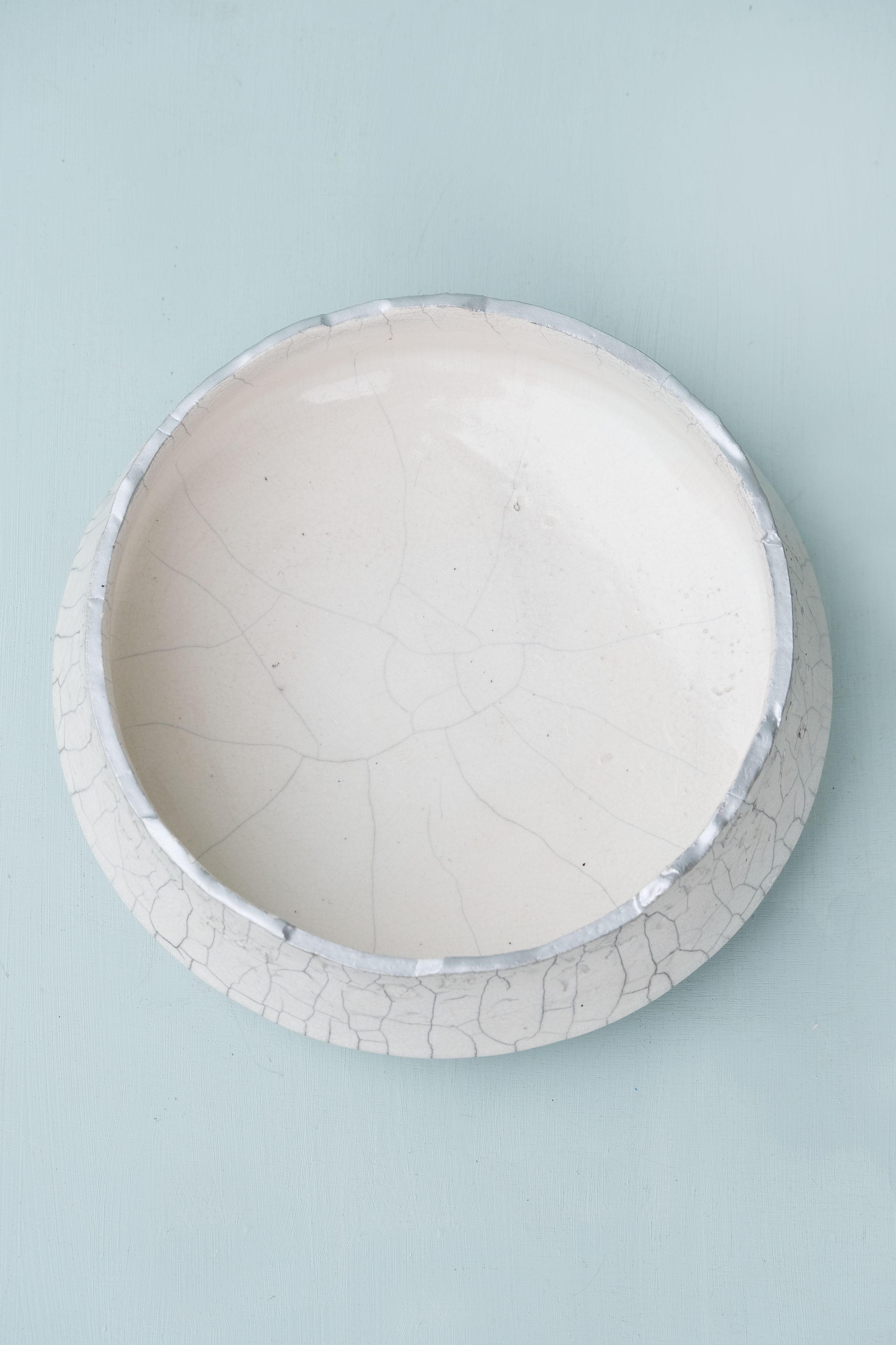 Raku Platter with Kanji Stamp Detail