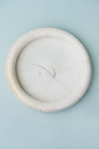 Circular Raku Dish with Donut Rim