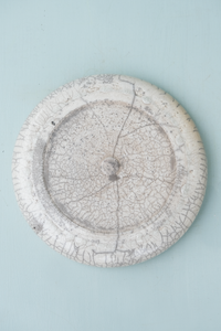 Circular Raku Dish with Donut Rim
