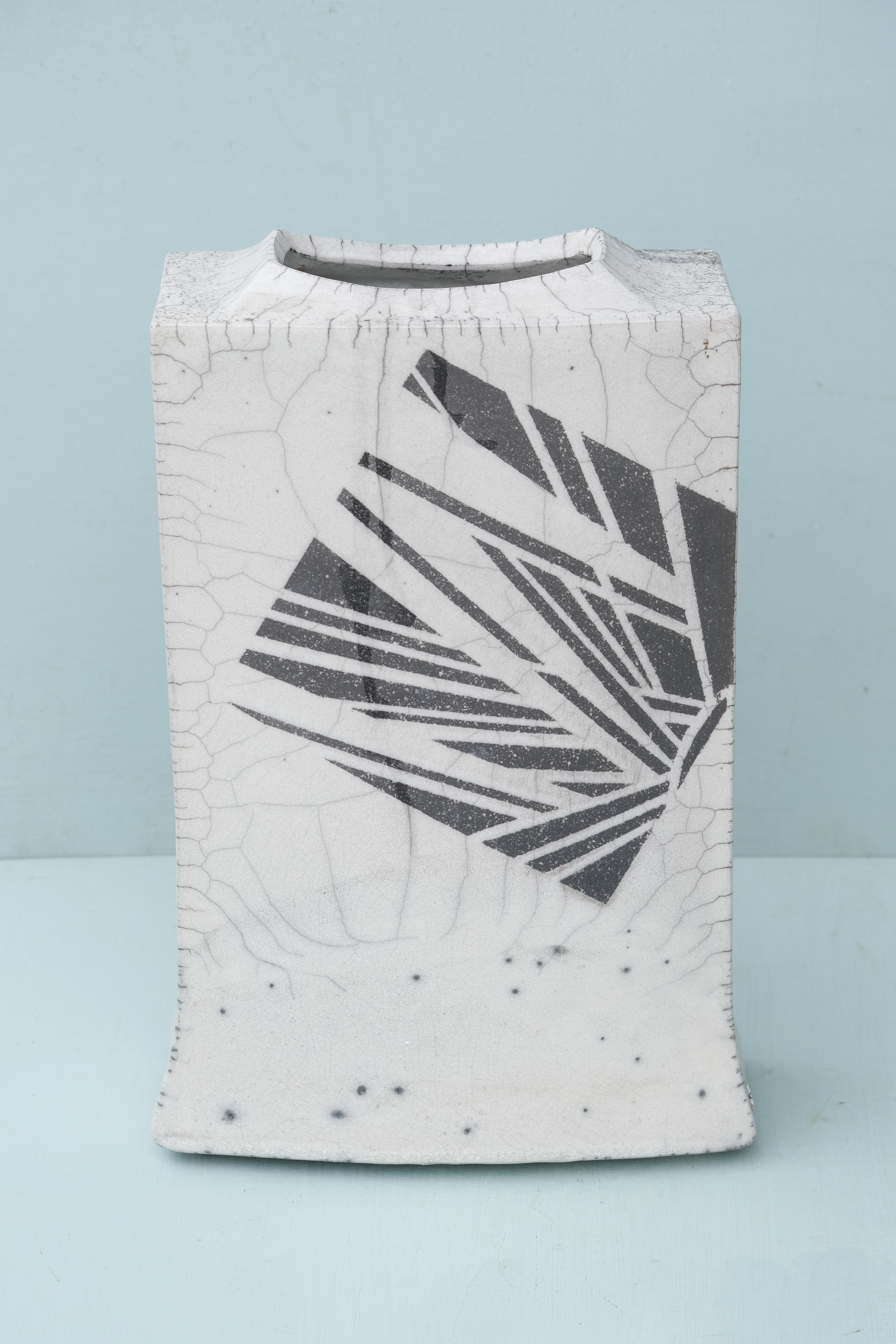 Large Column Raku Vase