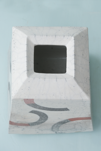Large Box Shaped Raku Vase