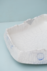 Large Angular Raku Platter