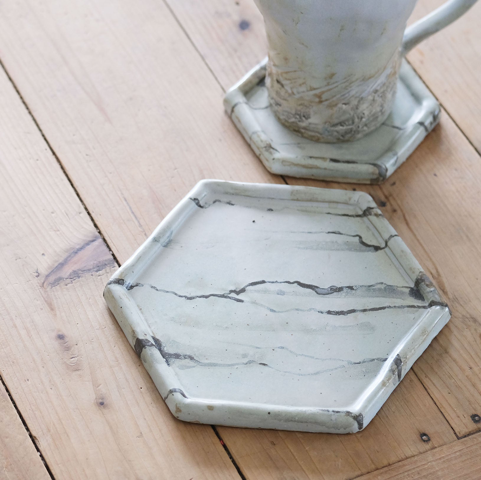 Marble Hexagon Side Plate