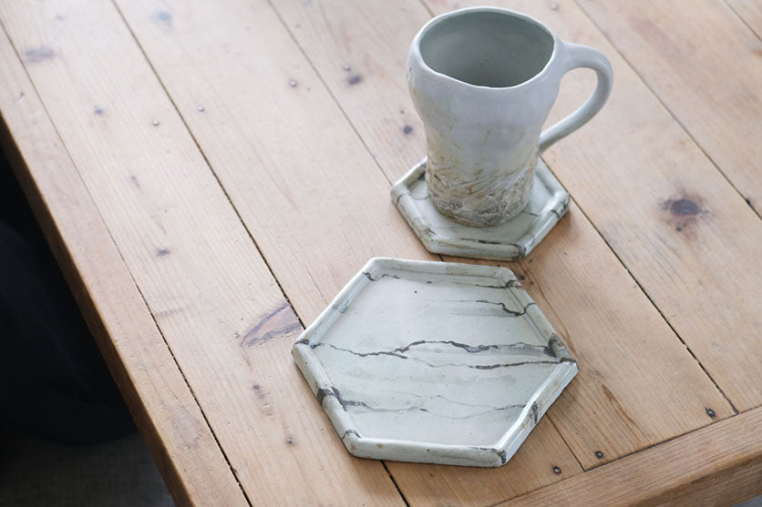 Marble Hexagon Side Plate