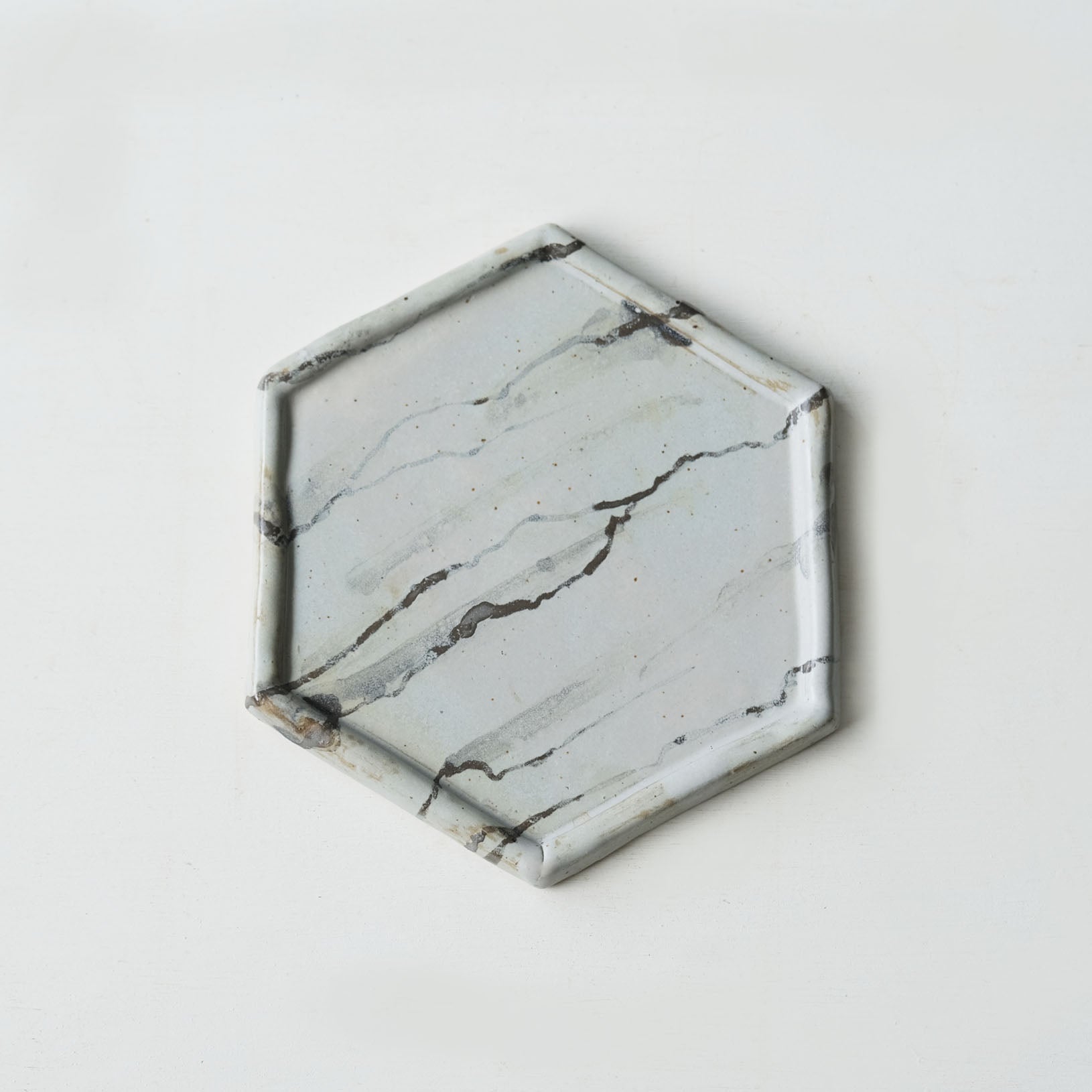 Marble Hexagon Side Plate