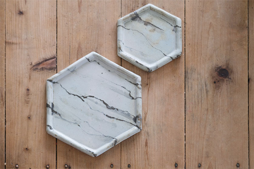 Marble Hexagon Side Plate