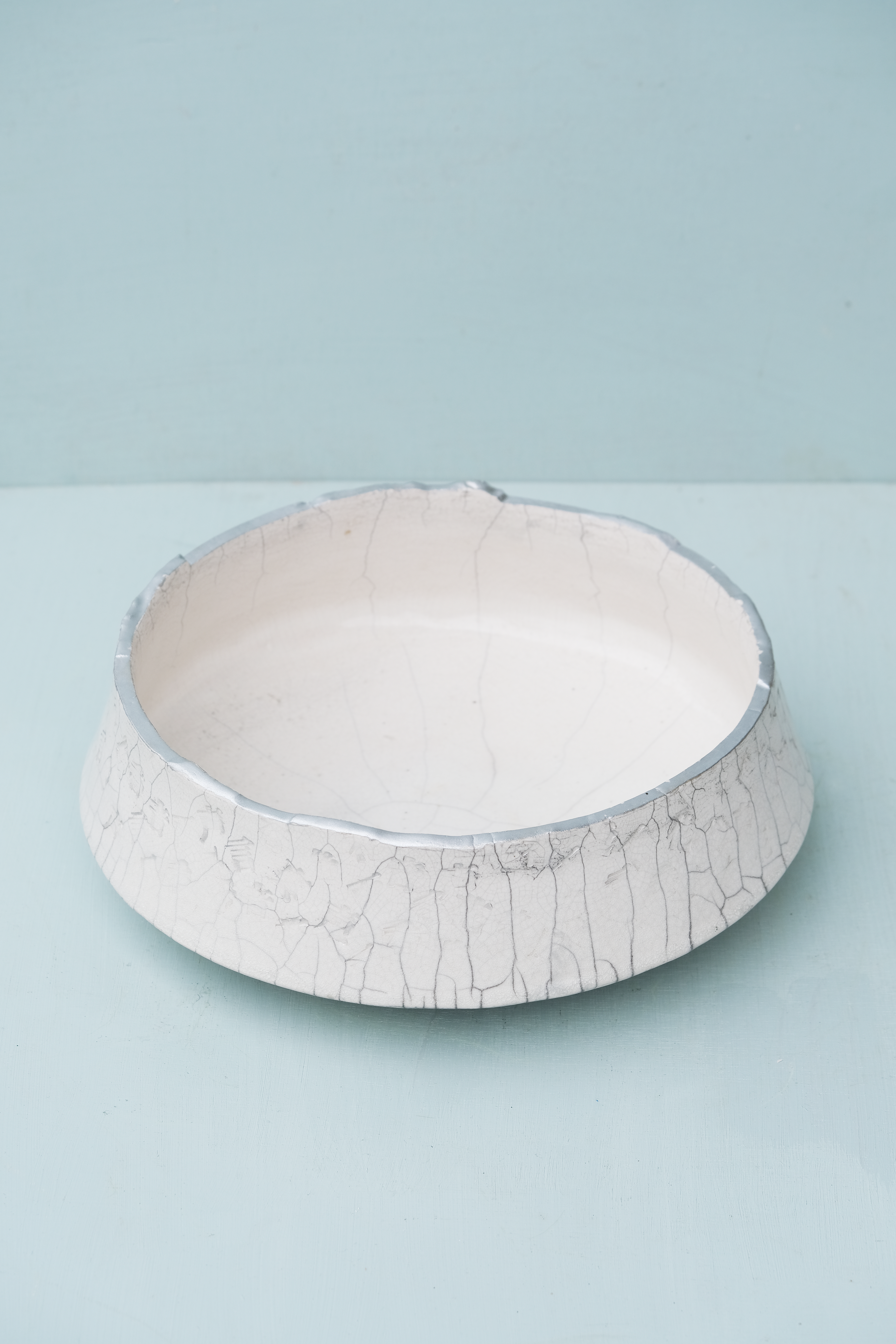 Raku Platter with Kanji Stamp Detail