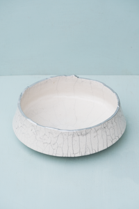 Raku Platter with Kanji Stamp Detail