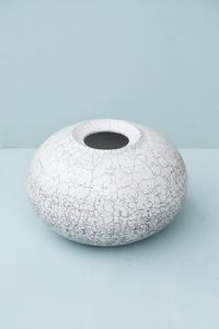Large Round Raku Vase