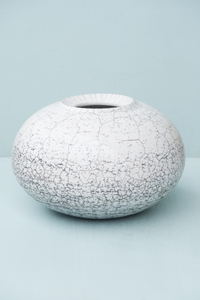 Large Round Raku Vase