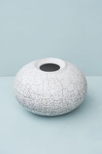 Large Round Raku Vase