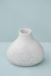 Wide Bottom Raku Vase