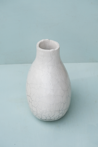 Wide Bottom Raku Vase