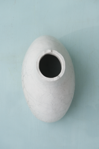 Wide Bottom Raku Vase