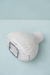 Wide Bottom Raku Vase