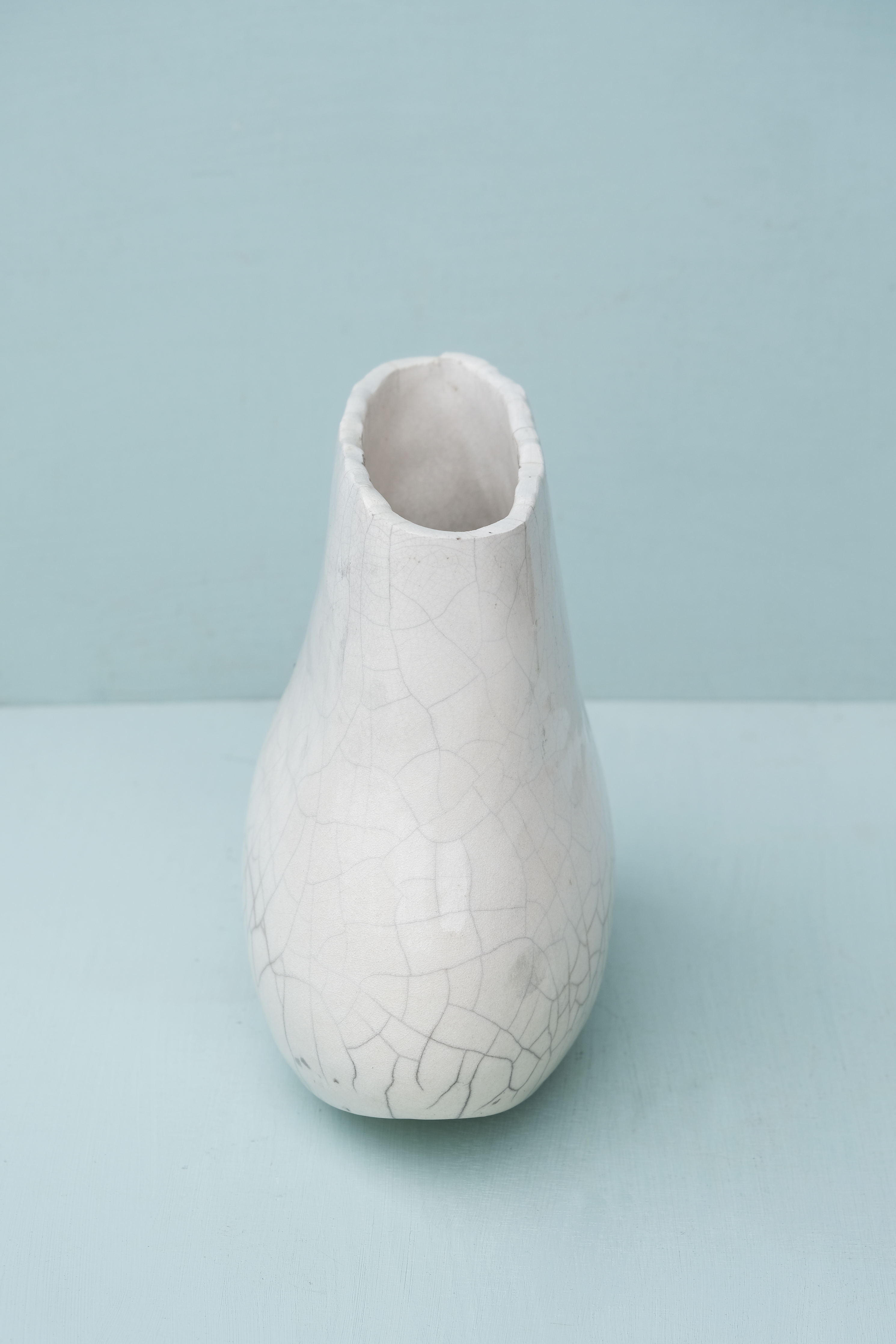 Medium Wide Bottom Raku Vase