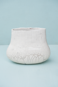 Medium Wide Bottom Raku Vase