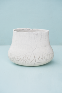 Medium Wide Bottom Raku Vase