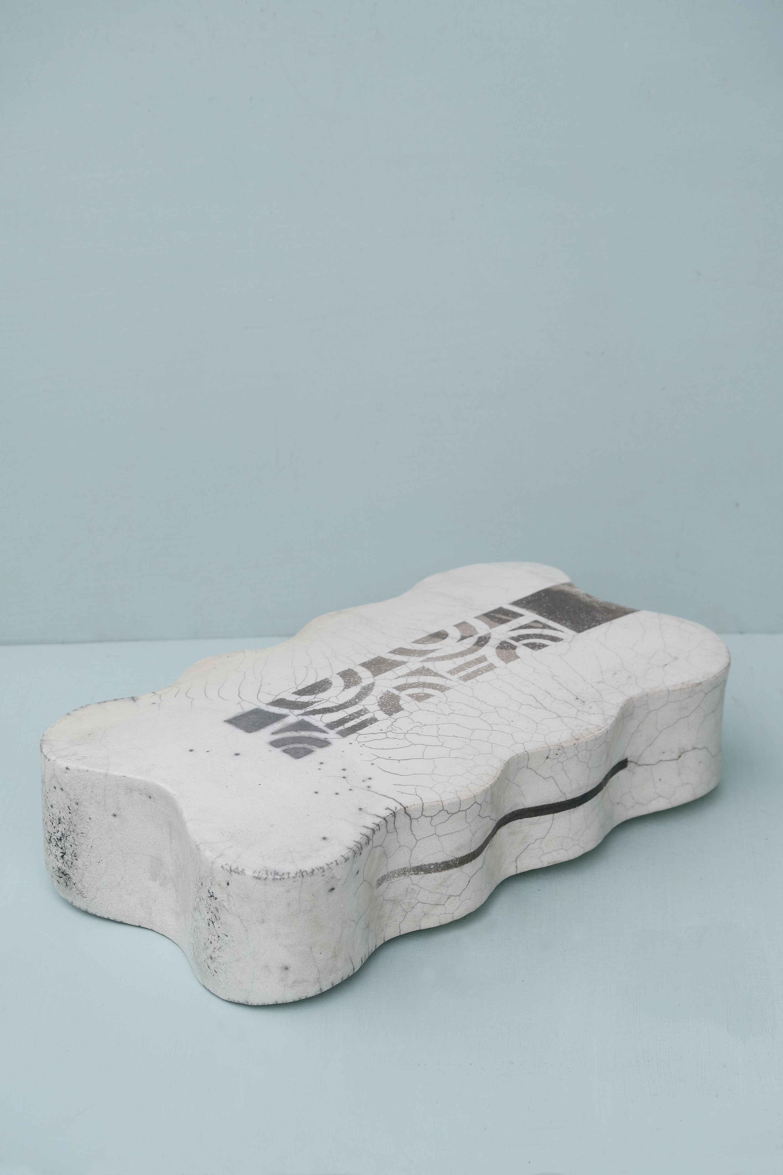 Large Column Raku Vase