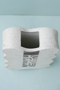 Large Column Raku Vase