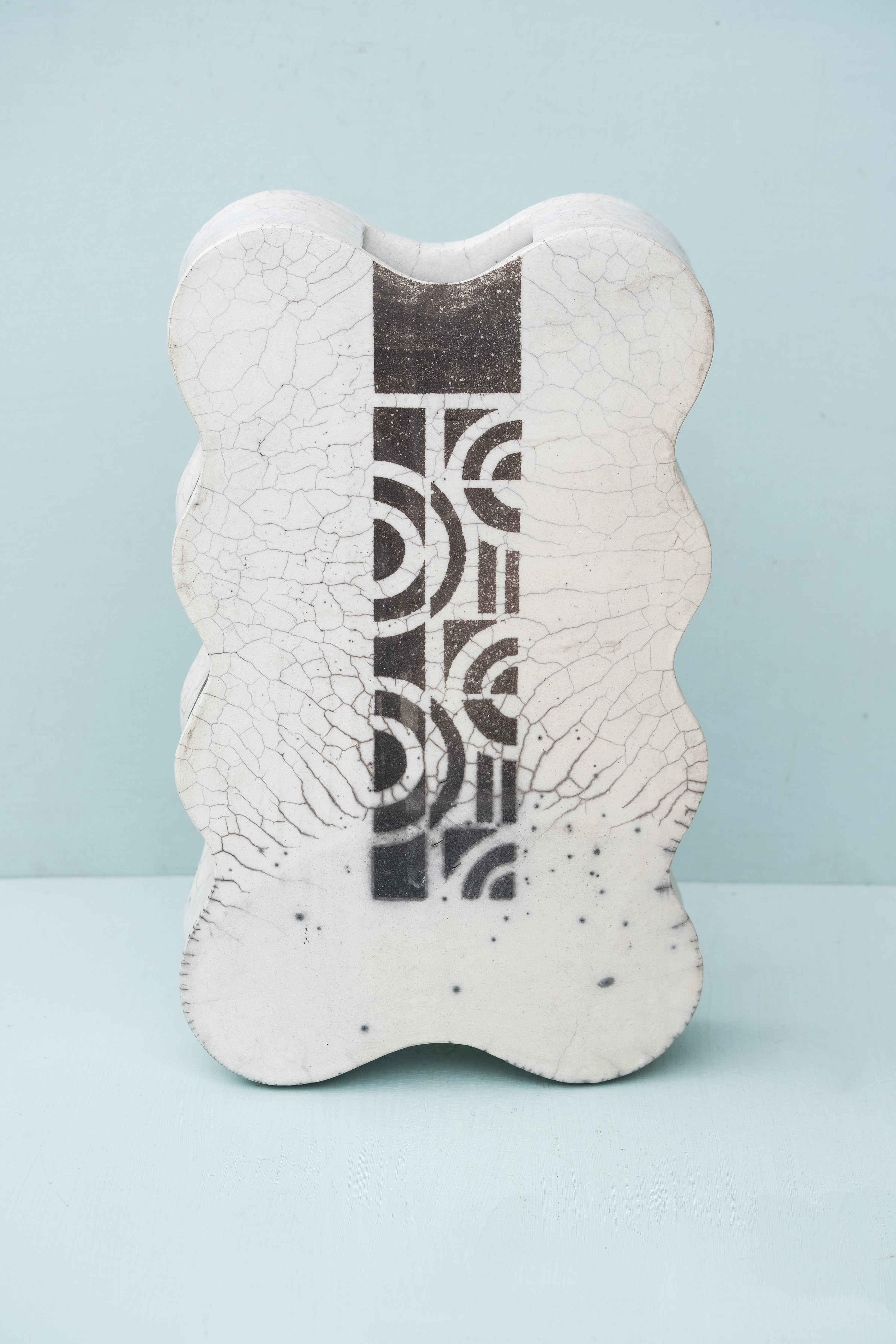 Large Column Raku Vase