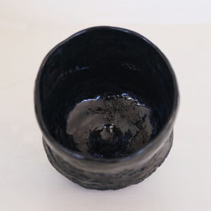 Tall Black Rock Teabowl