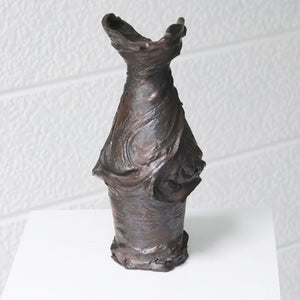 Small Bronze Wave Vase