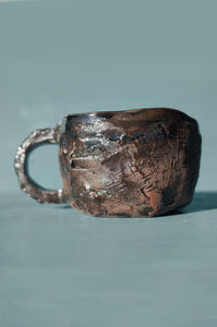 Carved Silver Kintsugi Cup