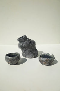 Carved Leaning Sake Set