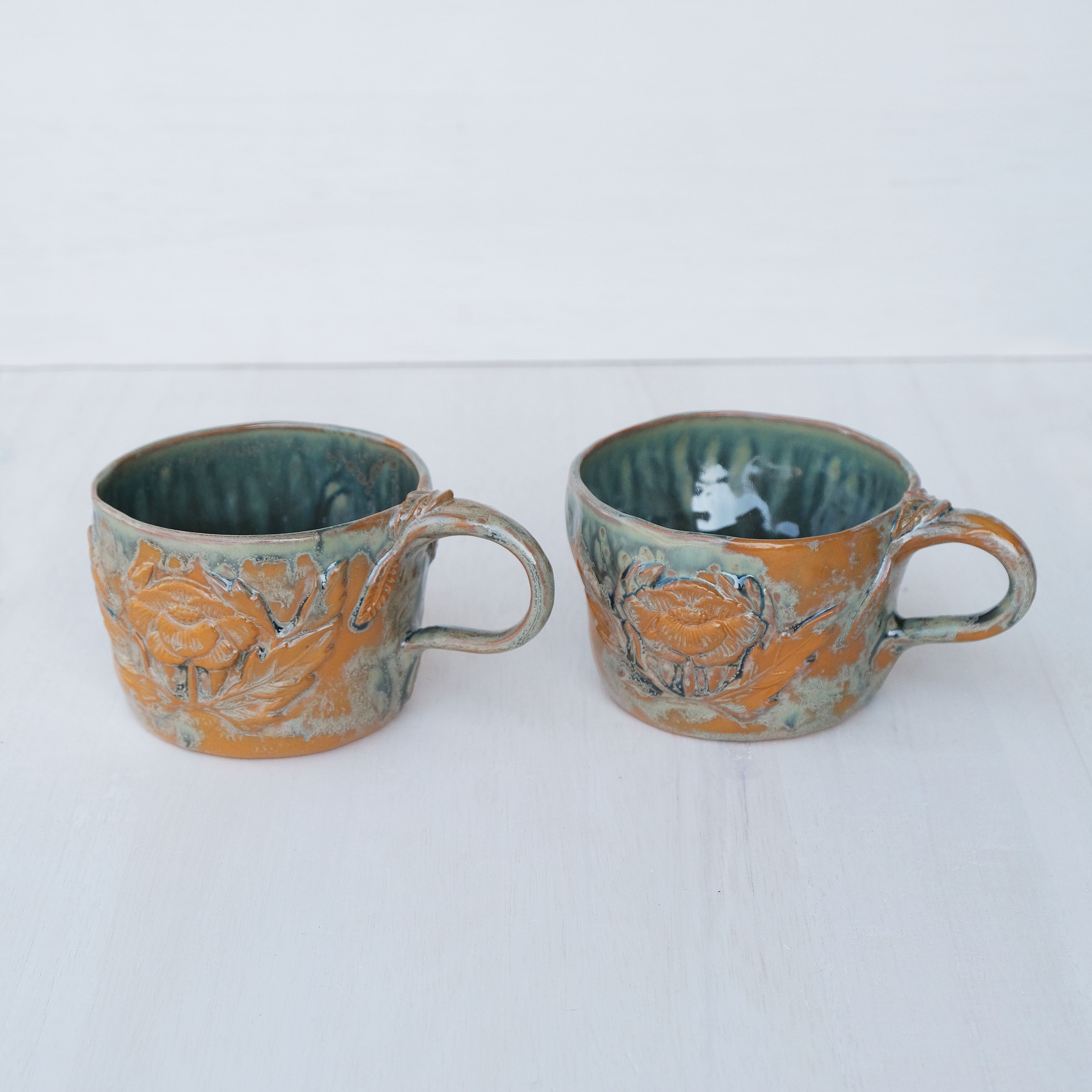 Orange Peony Mug