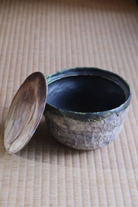 Carved Oribe Mizusashi