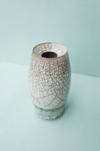 Raku Cylindrical Vase